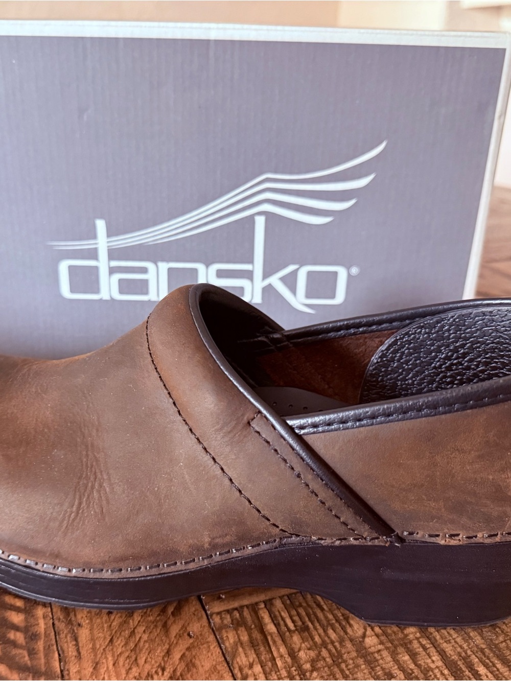 Dansko Women’s Brown Leather Clog - Classic Slip-On